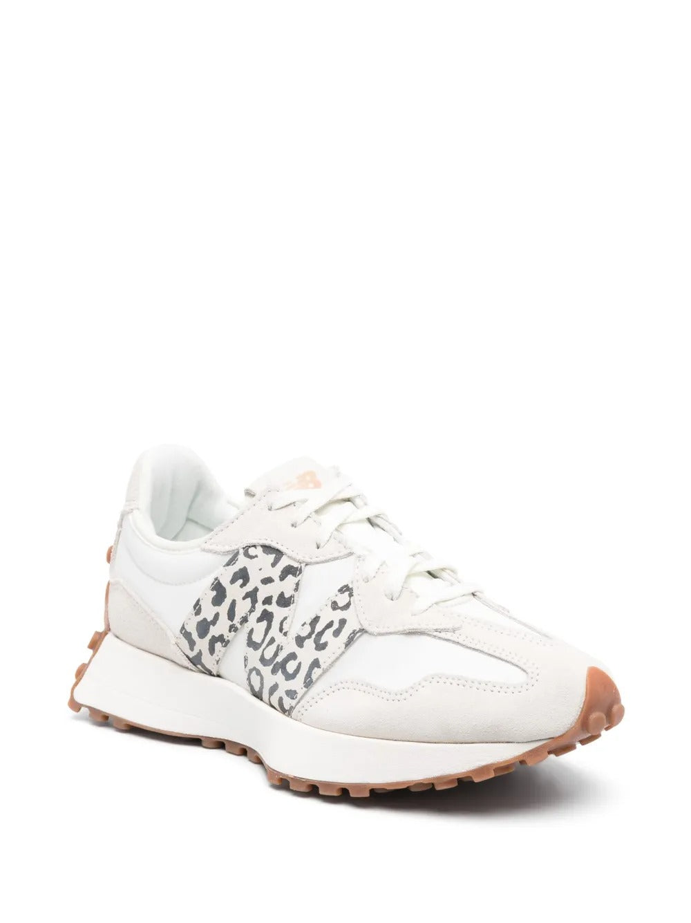NB 327 - White/Light Beige/Leopard Print