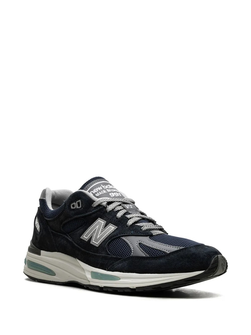 NB 991v2 - Navy Blue/Grey/Mint Green