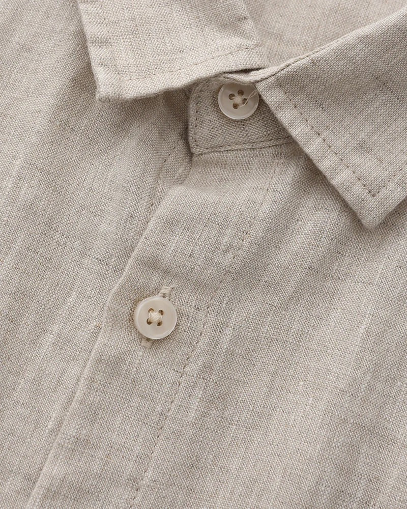 Linen Classic Shirt – Beige