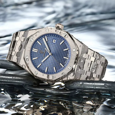 Octagon Steel Watch – Blue