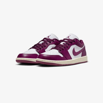 AJ 1 Low - White Bordeaux