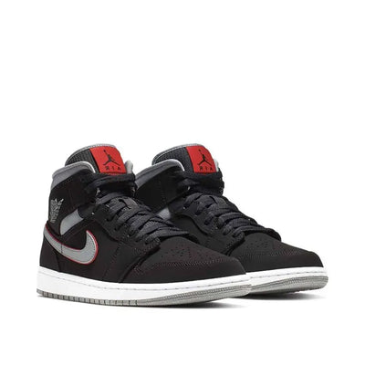 AJ 1 - Black Particle Grey Gym Red