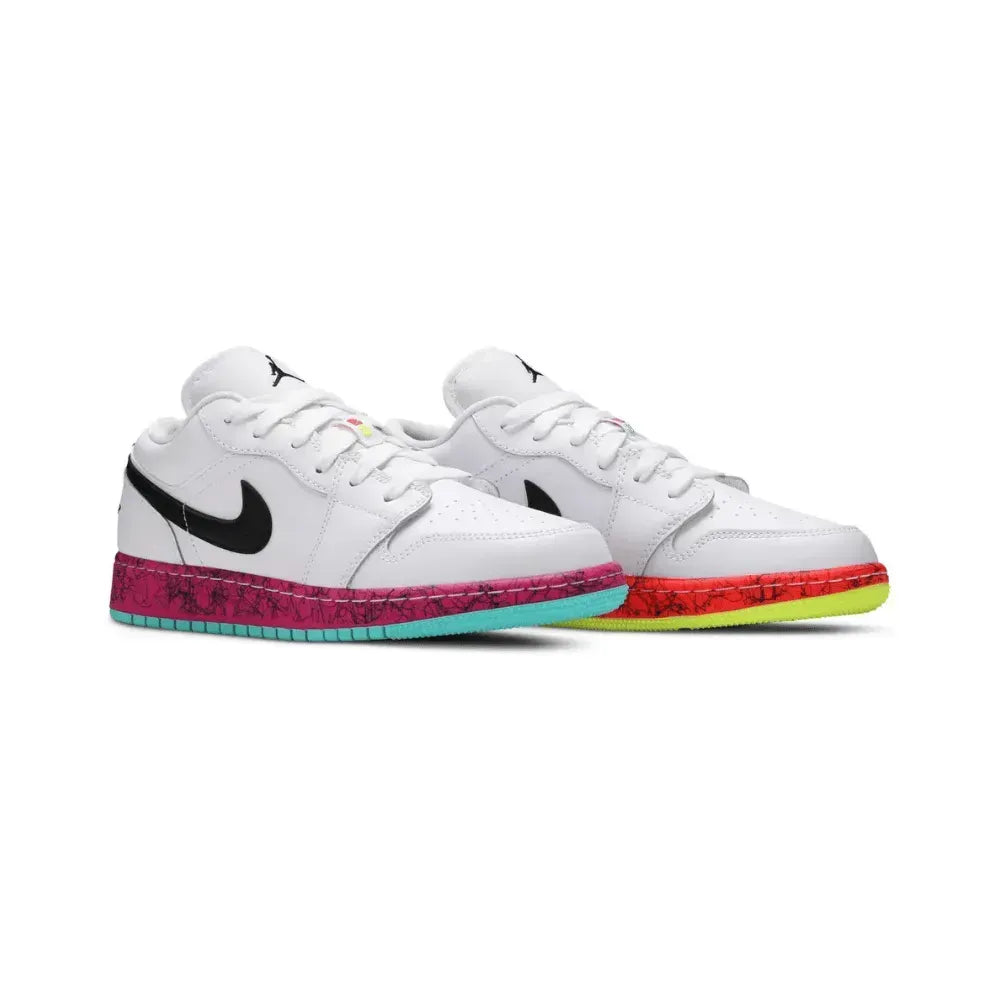 AJ 1 Low - Multi Color Midsoles White