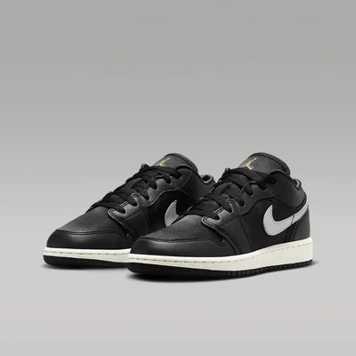 AJ 1 Low - Black Sail Metallic Gold Silver
