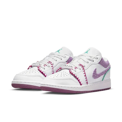 AJ 1 Low - White Light Bordeaux