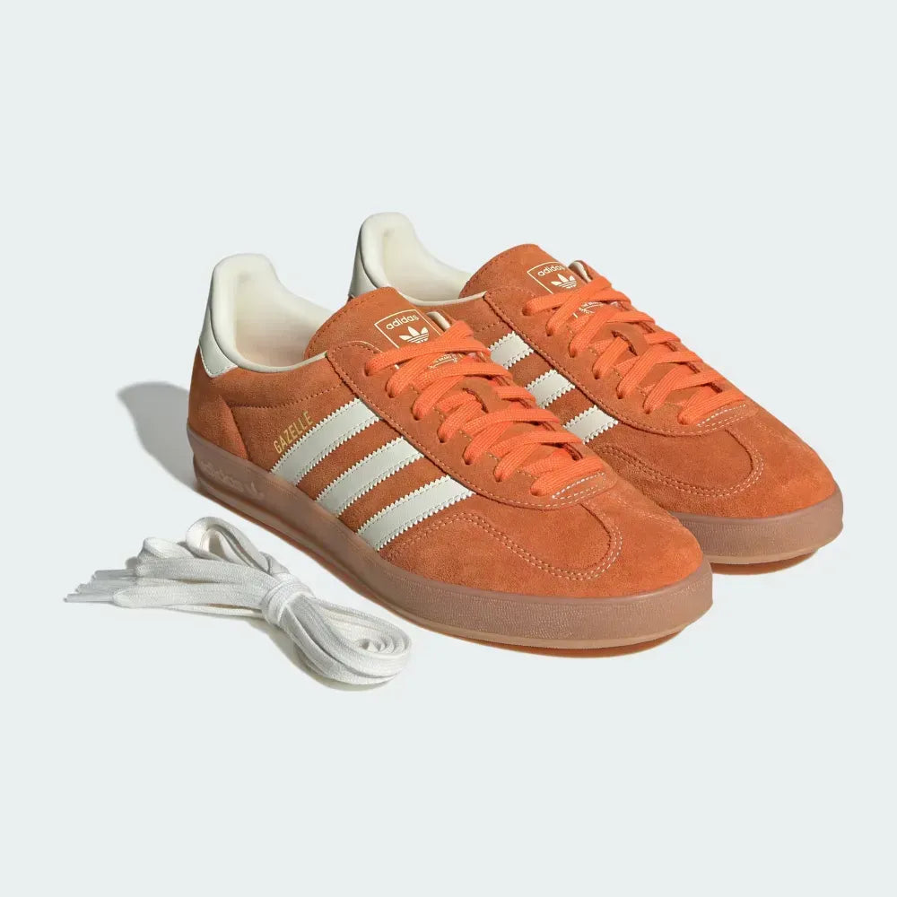 Ad Gazelle Indoor - Orange/Off White/Gold Metallic