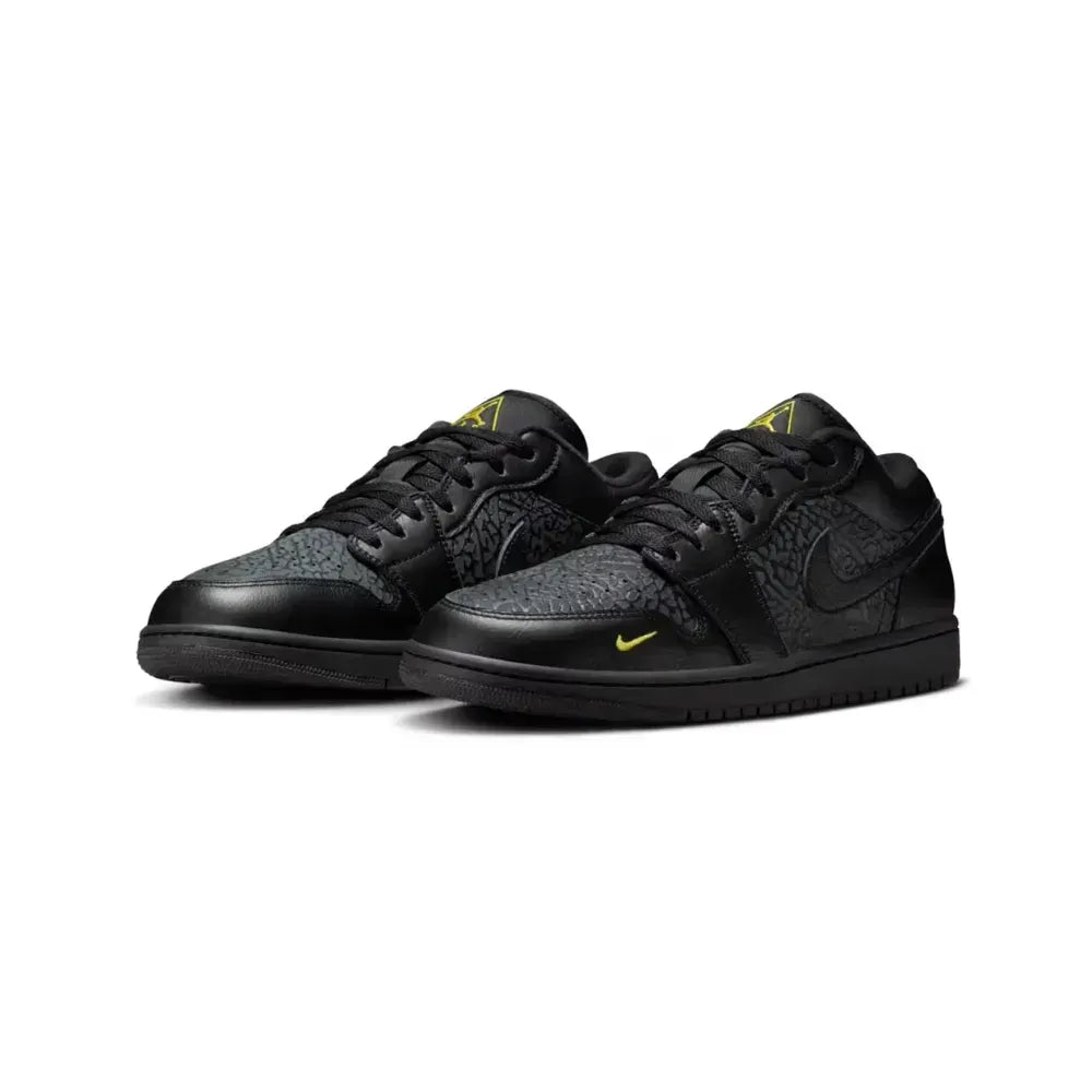 AJ 1 Low - Elephant Print Black Yellow