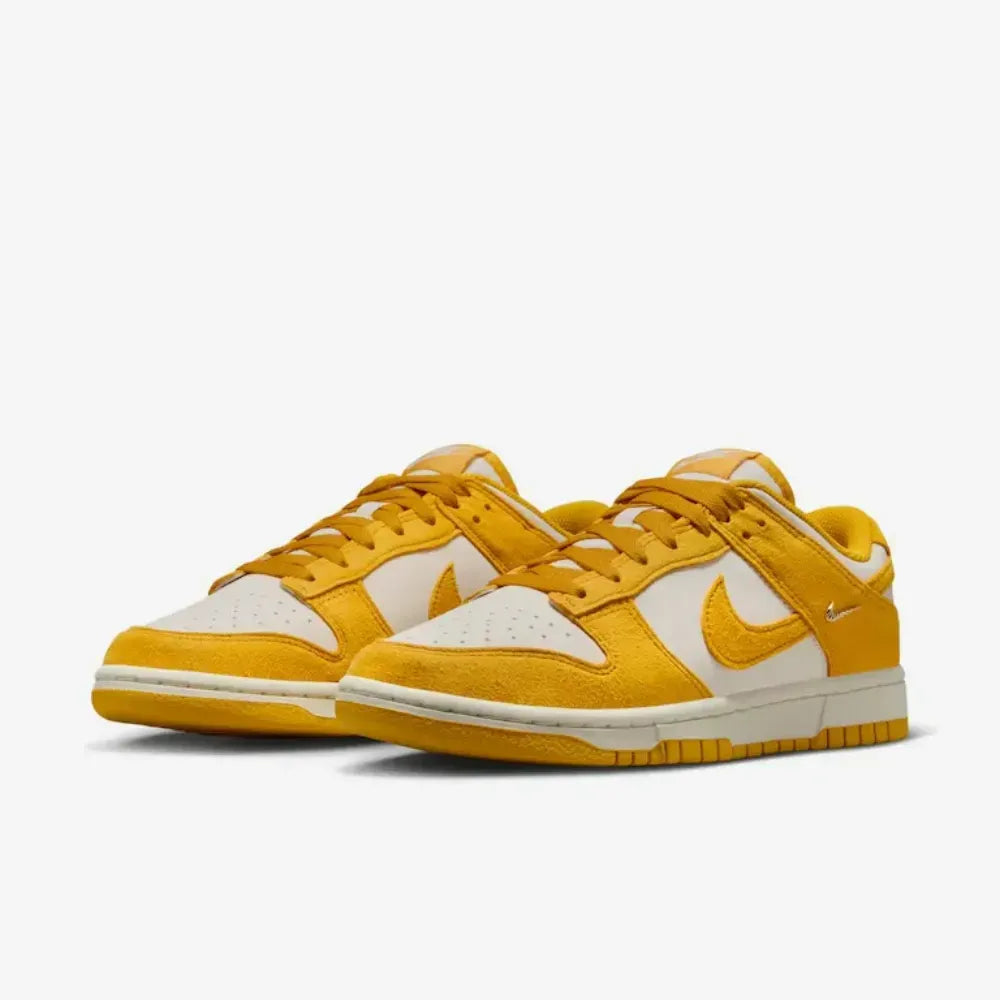 NK Dunk Low - Dark Sulfur Gold Mini Swoosh