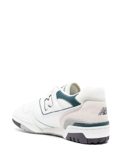 NB 550 - White/Dark Teal/Light Beige
