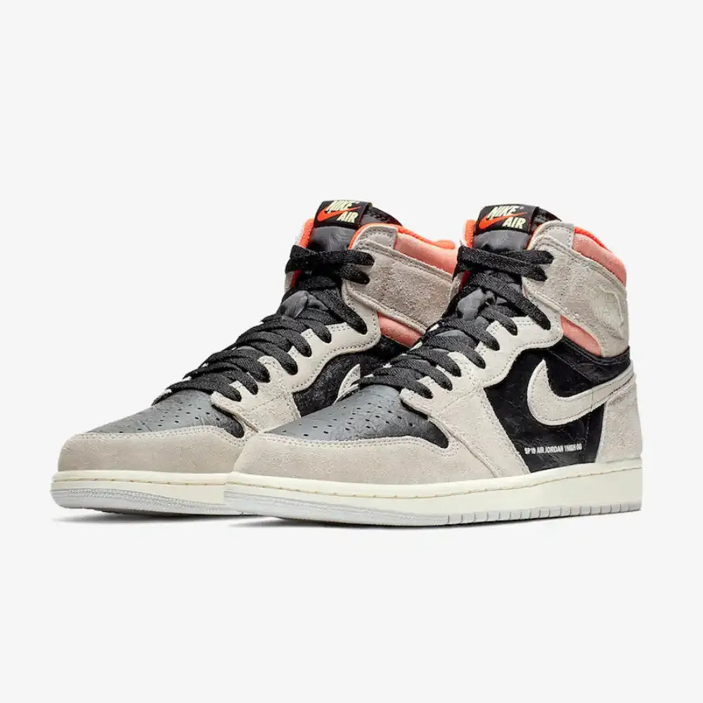 AJ 1 - Neutral Grey Hyper Crimson