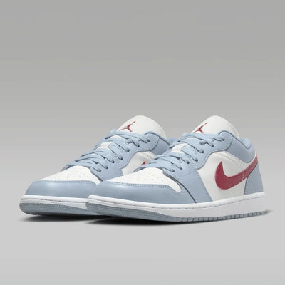 AJ 1 Low - Blue Grey White Dune Red