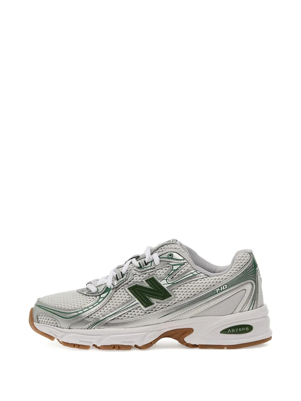 NB 740 - White/Metallic Silver/Dark Green
