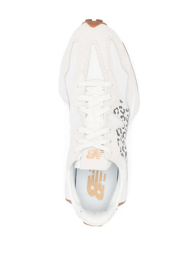 NB 327 - White/Light Beige/Leopard Print