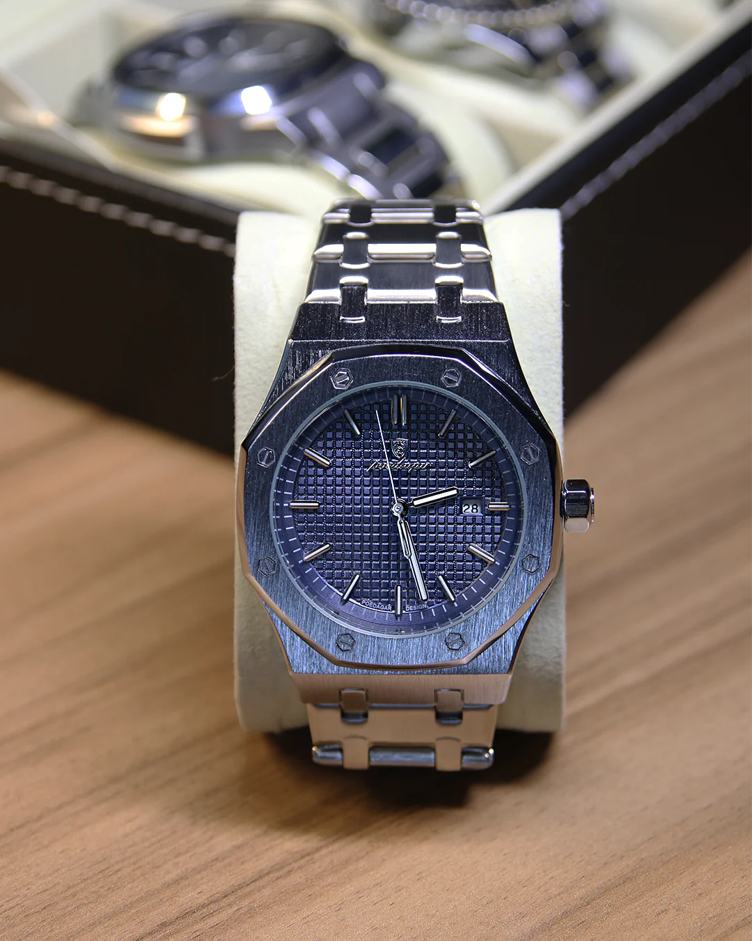 Octagon Steel Watch – Blue