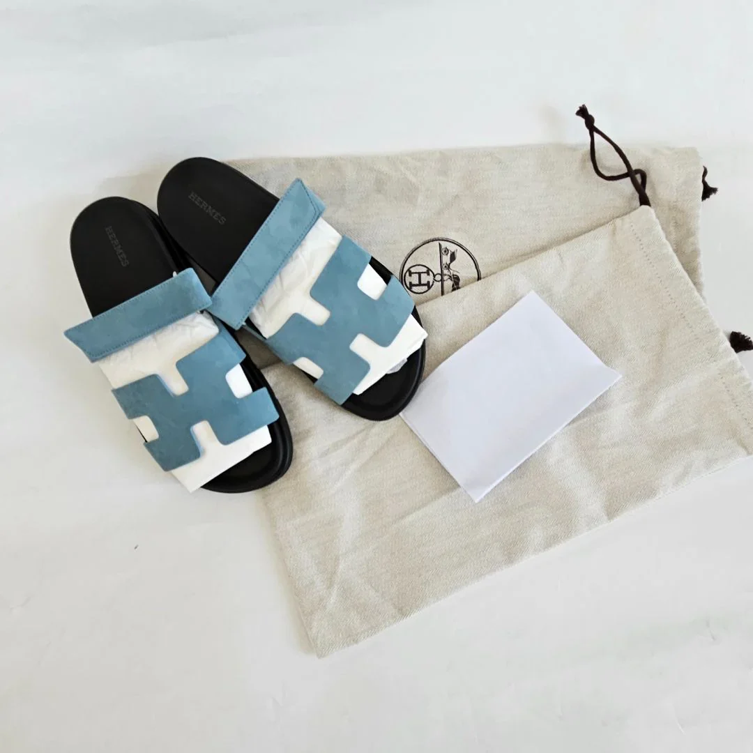 HMS Chypre Suede Sandal – Light Blue