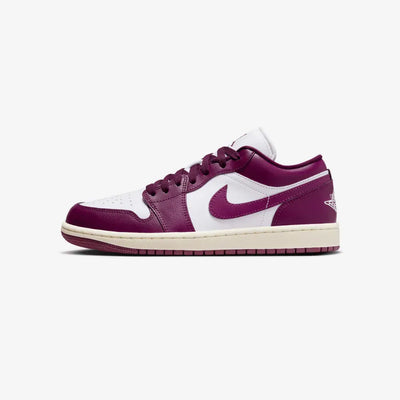 AJ 1 Low - White Bordeaux