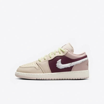 AJ 1 Low - Fur Swoosh Pink Oxford