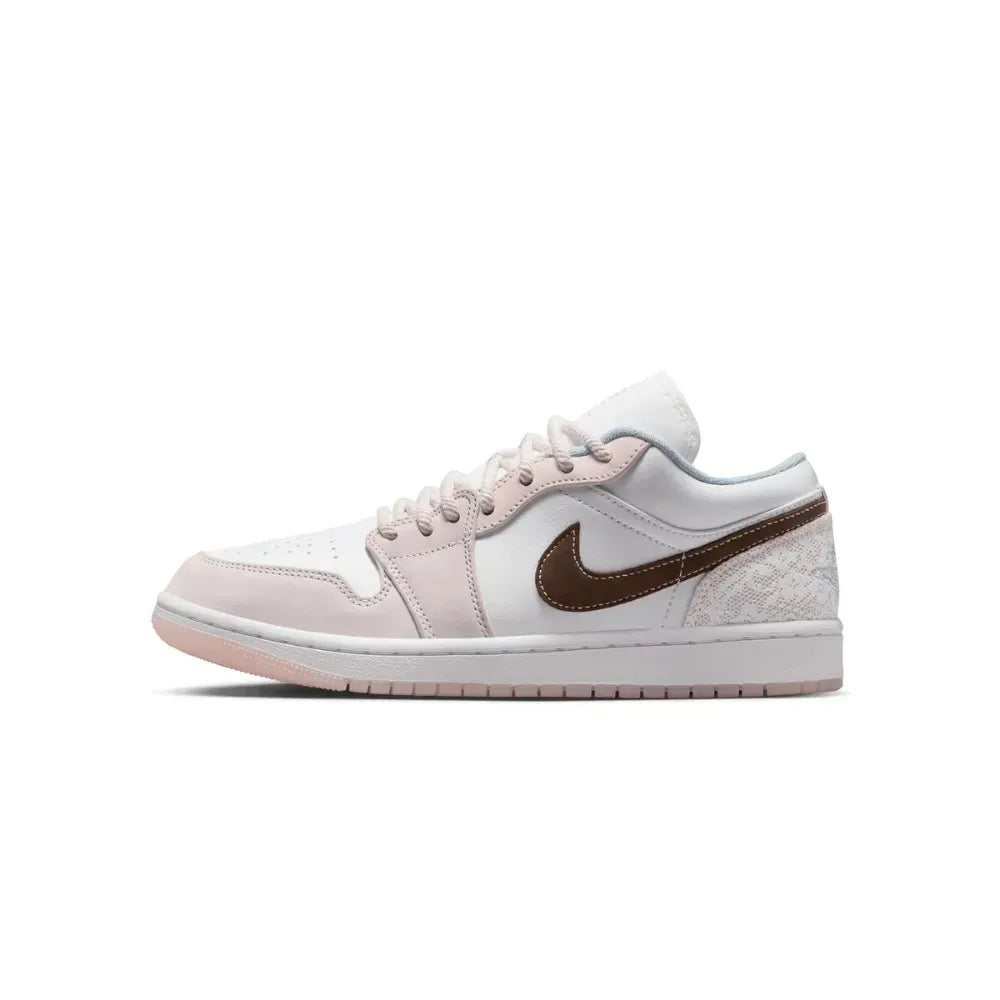 AJ 1 Low - White Ironstone White Light Soft Pink
