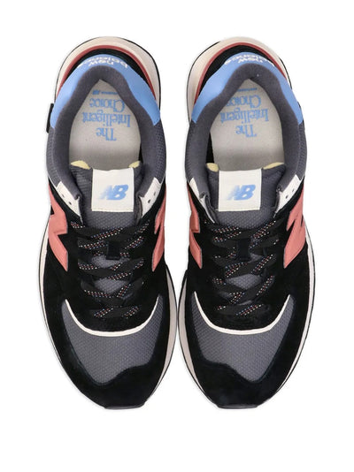 NB 574 - Black/Dark Grey/Red/Sky Blue
