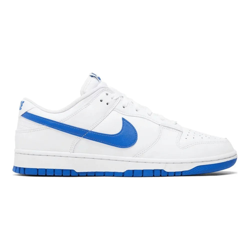 NK Dunk Low - White Hyper Royal