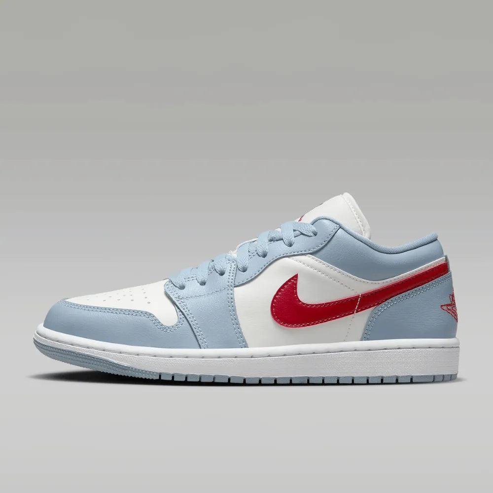 AJ 1 Low - Blue Grey White Dune Red