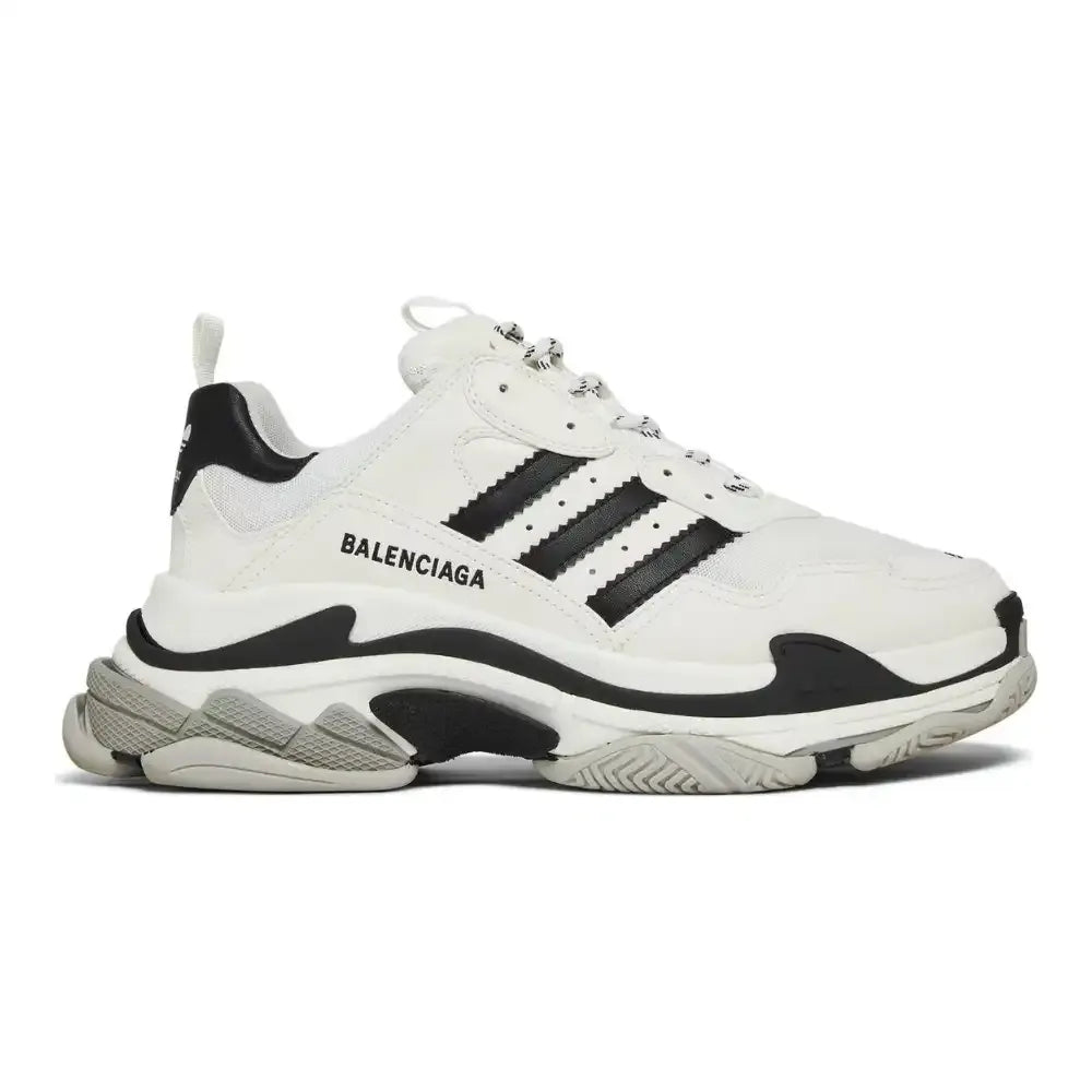 Ad x BAL Triple S - White/Black