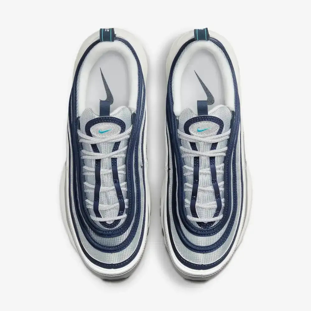 NK Air Max 97 - Metallic Silver/Chlorine Blue