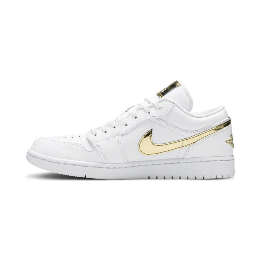 AJ 1 Low - White Metallic Gold