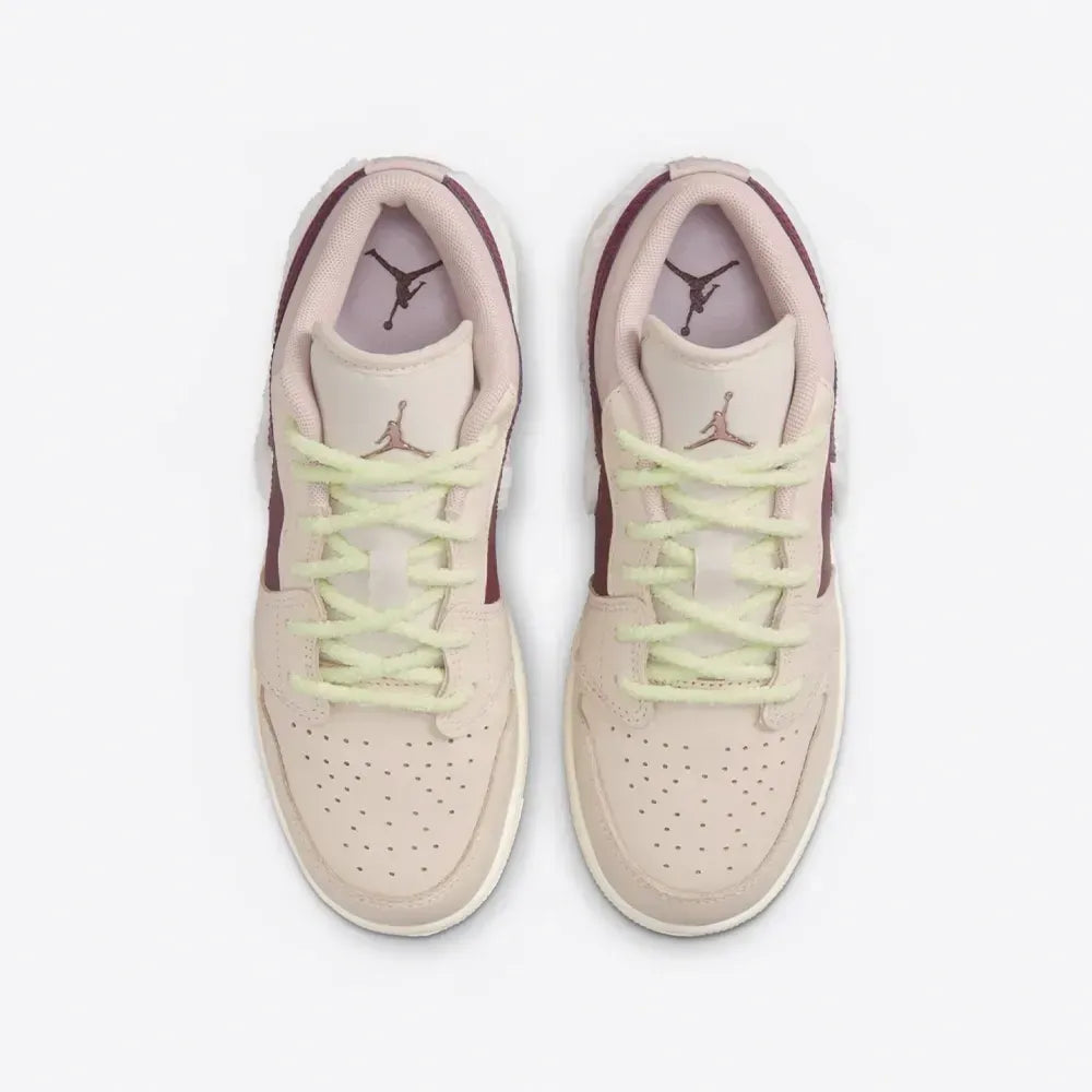 AJ 1 Low - Fur Swoosh Pink Oxford