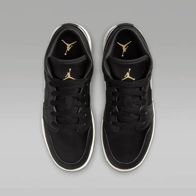 AJ 1 Low - Black Sail Metallic Gold Silver