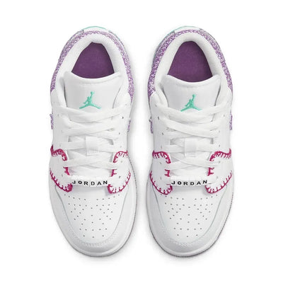 AJ 1 Low - White Light Bordeaux