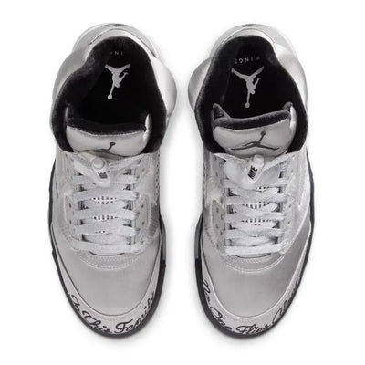 AJ 5 - Wings Medium Grey Metallic Silver