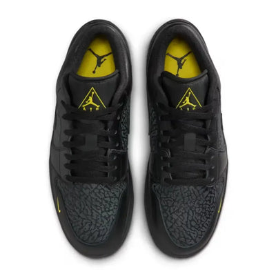 AJ 1 Low - Elephant Print Black Yellow