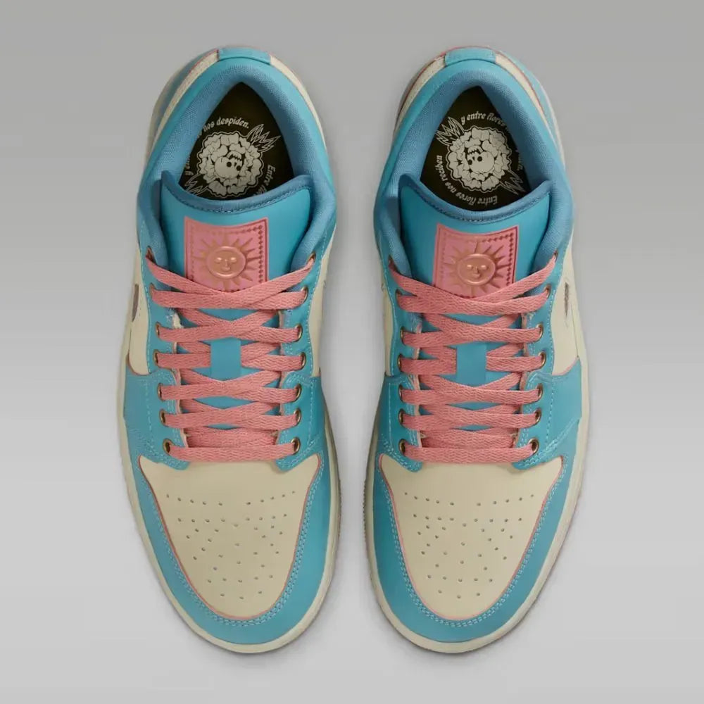 AJ 1 Low - Denim Turquoise Red Stardust Light Stone Smoky Blue