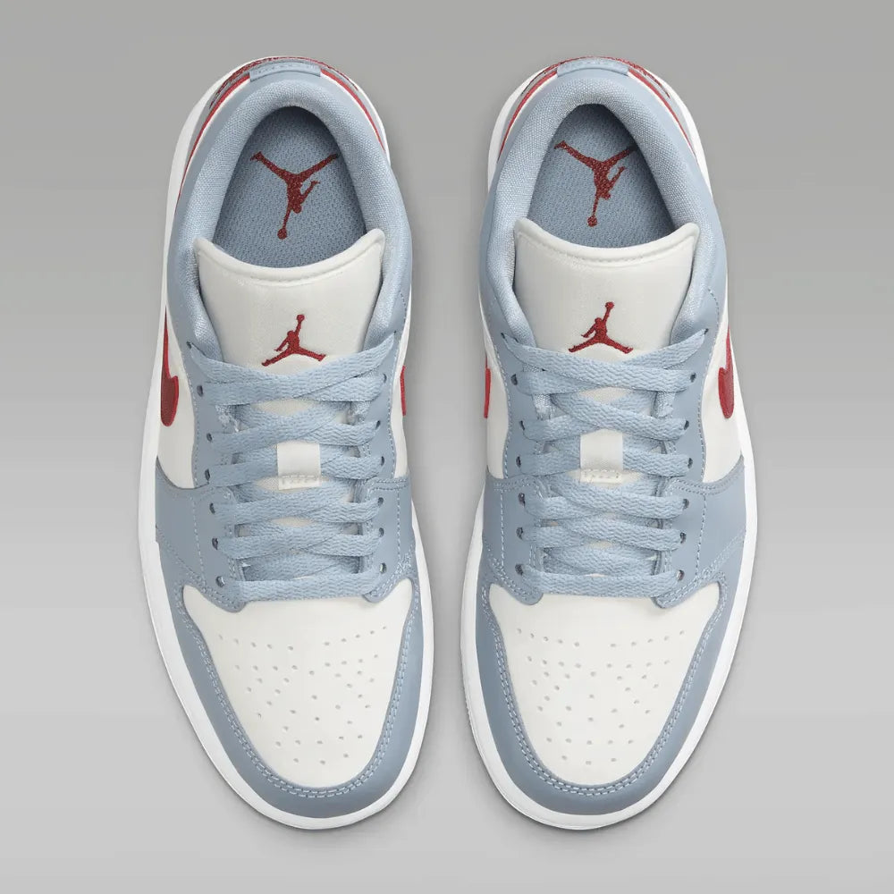 AJ 1 Low - Blue Grey White Dune Red