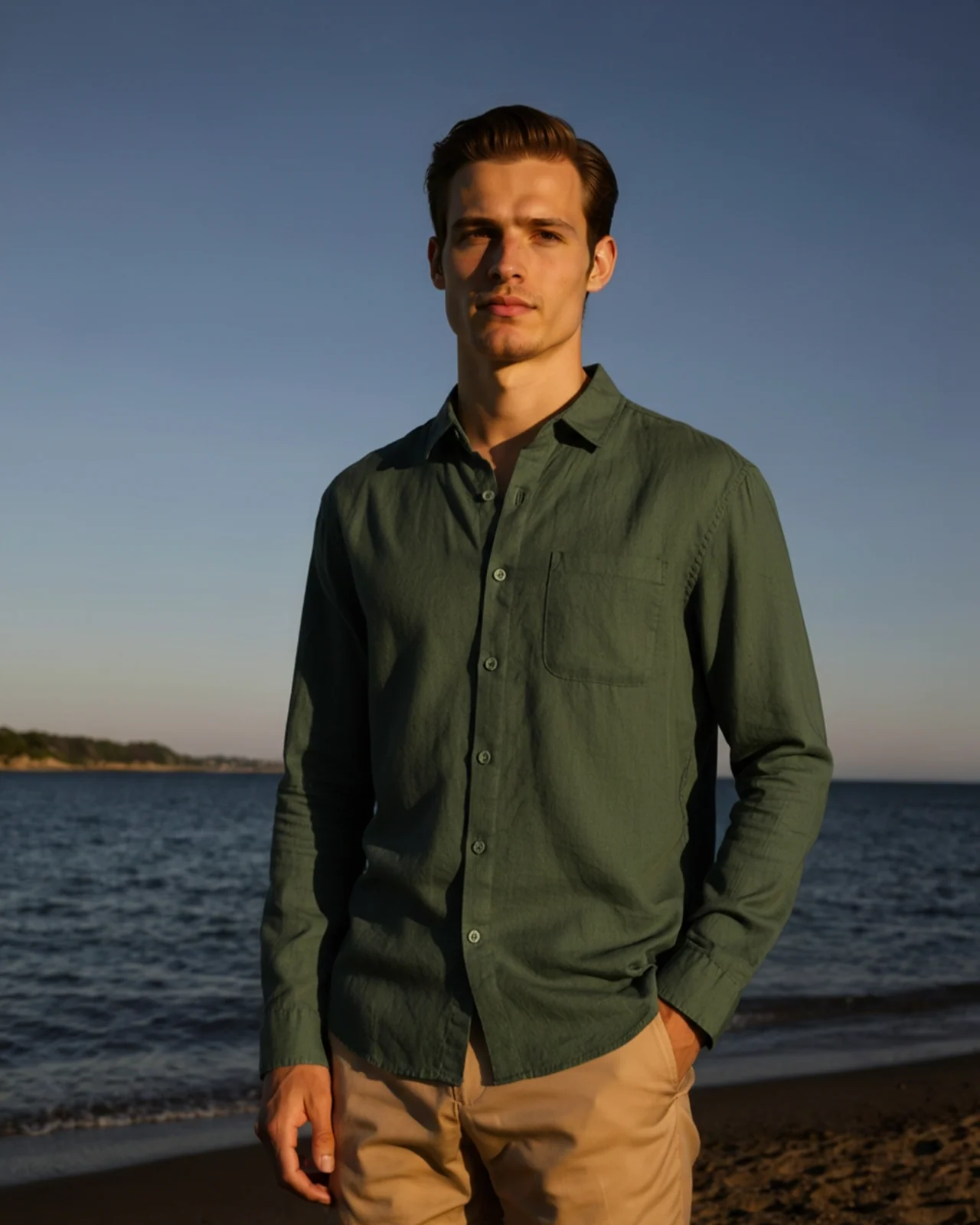 Linen Breeze Shirt - Green