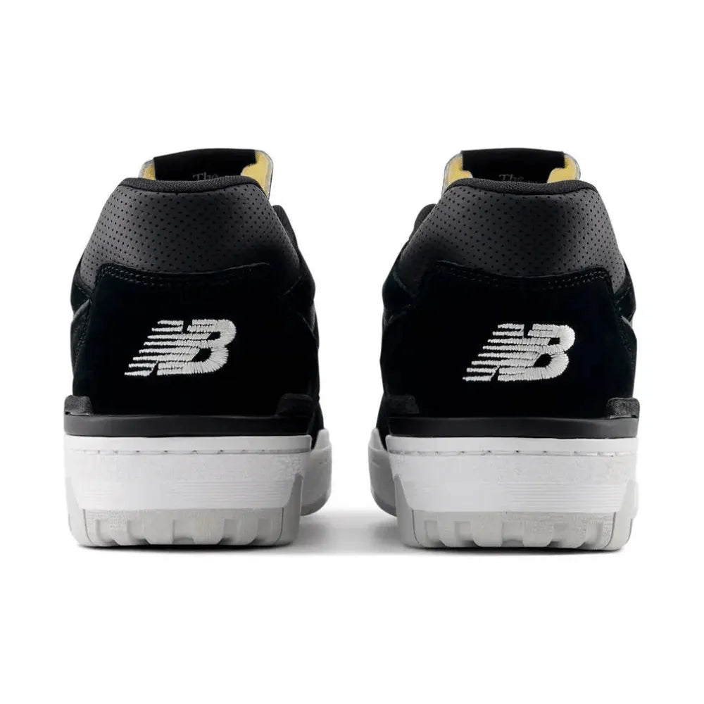 NB 550 Suede Perforated Leather – Black/White