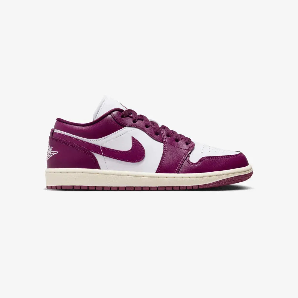 AJ 1 Low - White Bordeaux