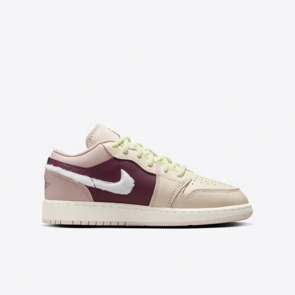 AJ 1 Low - Fur Swoosh Pink Oxford