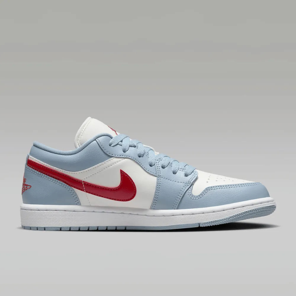 AJ 1 Low - Blue Grey White Dune Red
