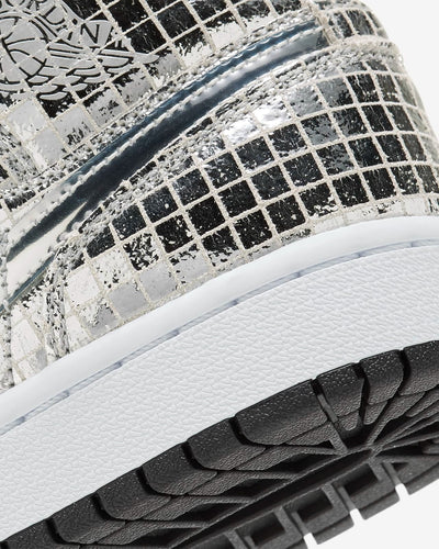 AJ 1 Mid Metallic Silver