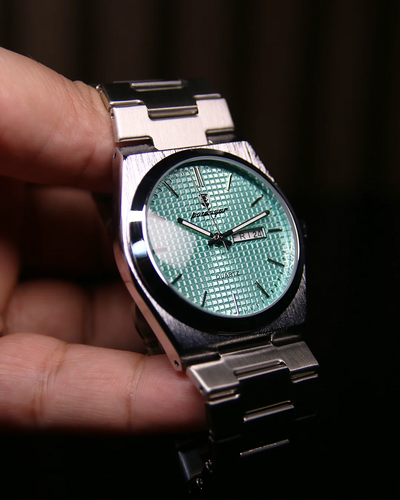 Mint Grid Steel Watch