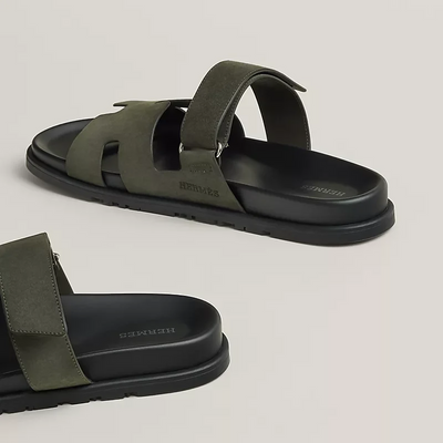 HMS Chypre Suede Sandal – Matte Military Green