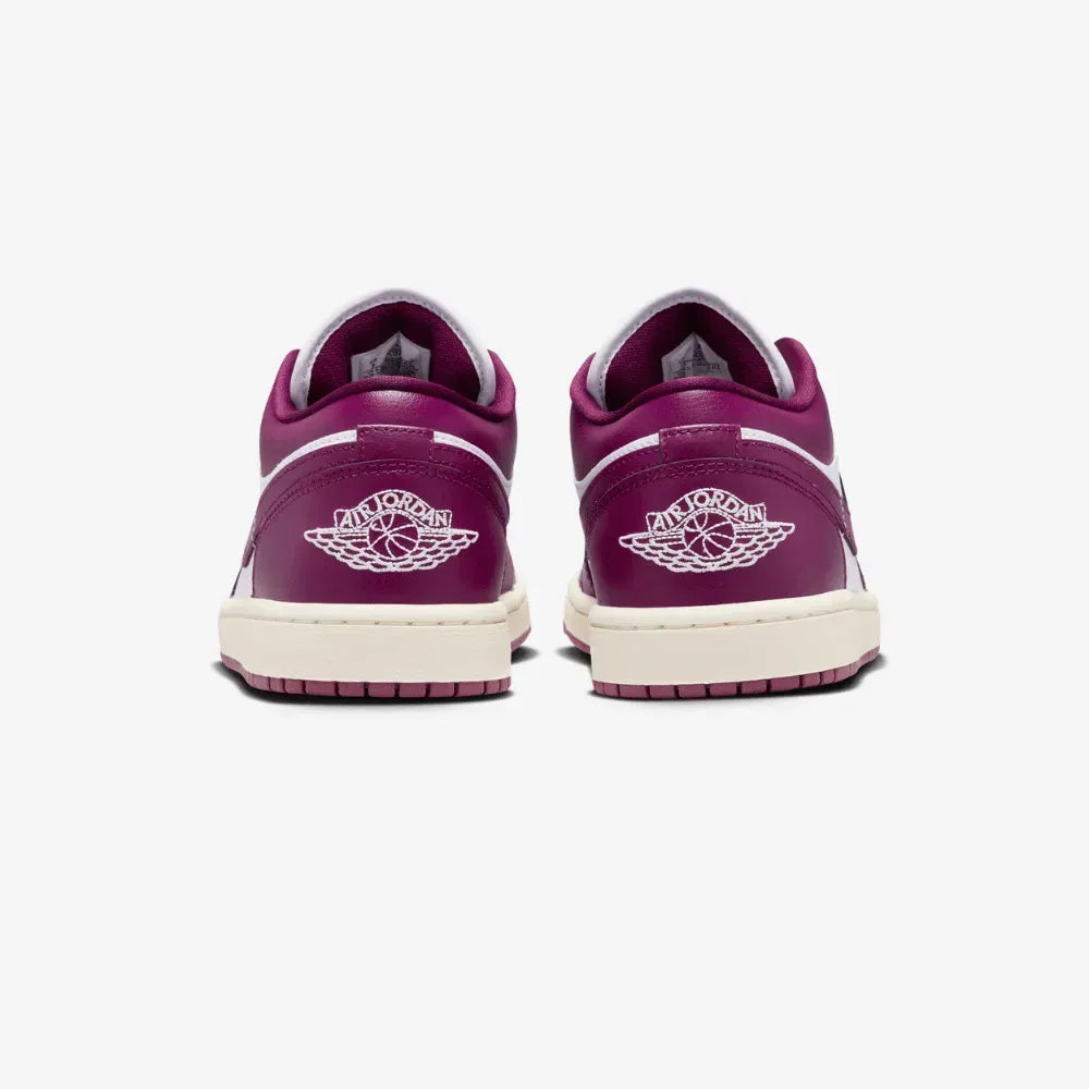 AJ 1 Low - White Bordeaux