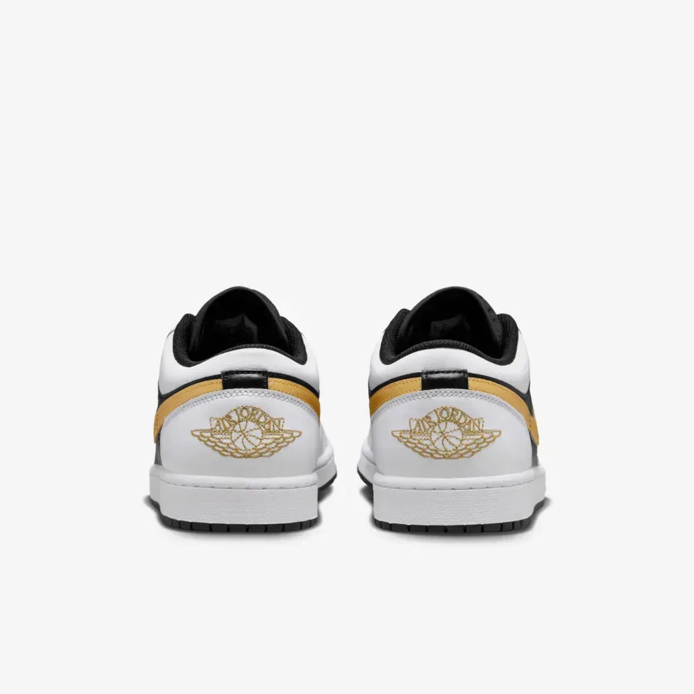 AJ 1 Low - White Black Metallic Gold Swoosh