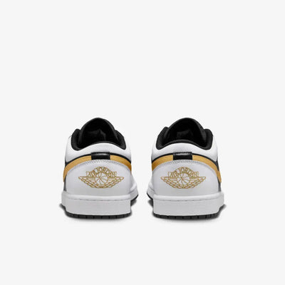 AJ 1 Low - White Black Metallic Gold Swoosh