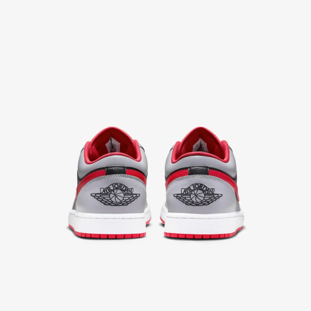 AJ 1 Low - Black Light Smoke Grey Gym Red