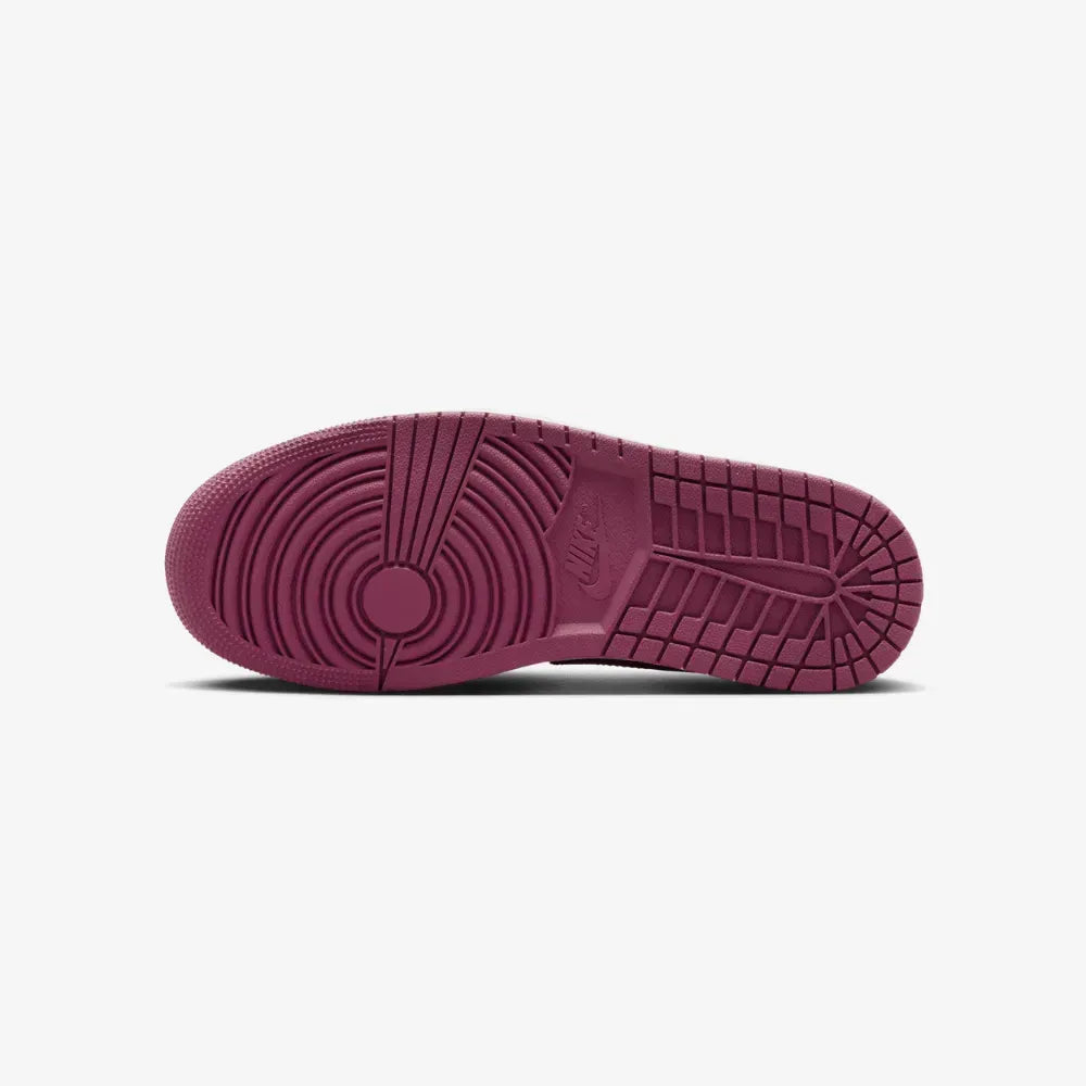 AJ 1 Low - White Bordeaux