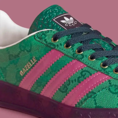 Ad x GC Gazelle GG Canvas - Green/Pink