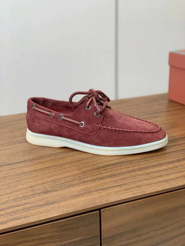 LRP Summer Walk Boat Shoes – Burgundy Suede